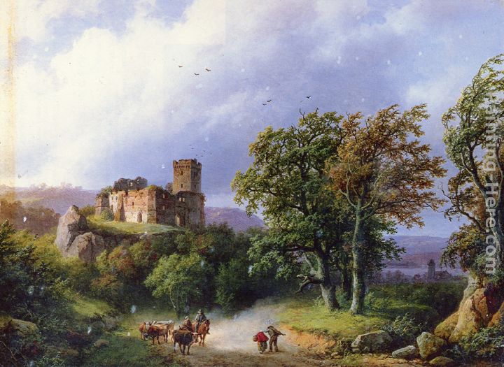 The Ruined Castle painting - Barend Cornelis Koekkoek The Ruined Castle art painting